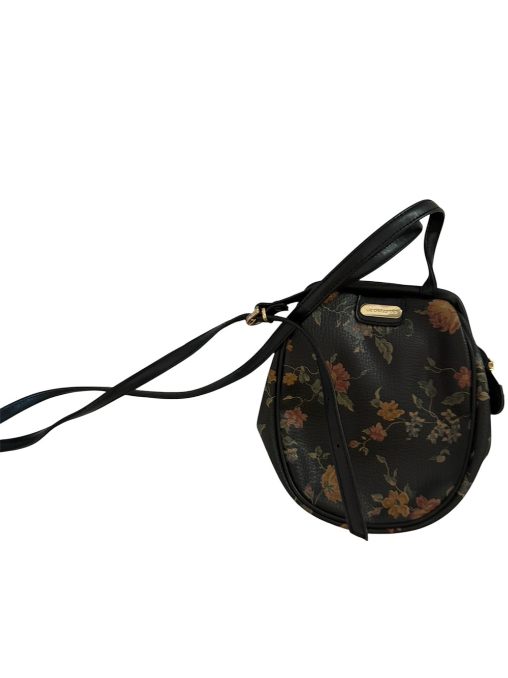 Liz Claiborne Rounded Floral Print Satchel Handbag